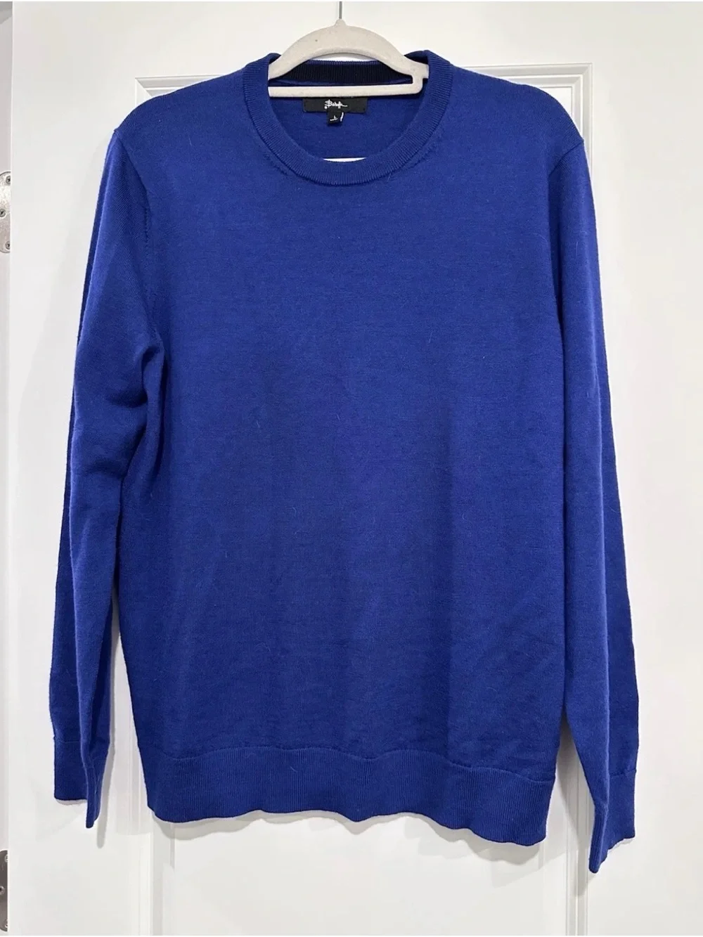 Banana Republic Men's Crewneck Sweater - Italian Merino Wool Mountain Blue L
